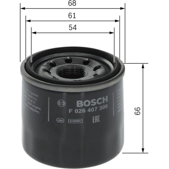 BOSCH F 026 407 306 Ölfilter BOSCH F 026 407 306 Ölfilter