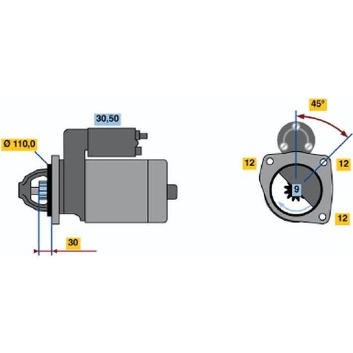 BOSCH 0 001 231 011 Starter BOSCH 0 001 231 011 Starter
