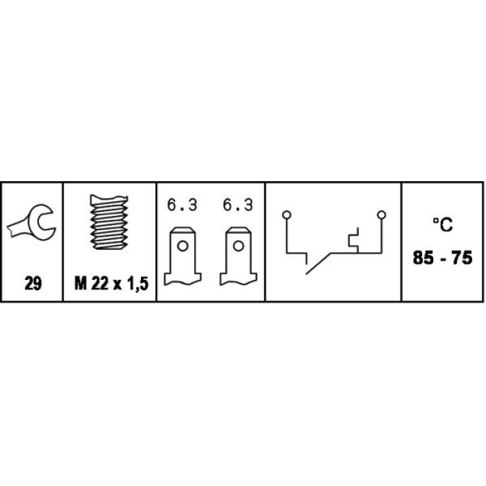 Hella 6ZT 007 800-041 Temperaturschalter, Kühlerlüfter Hella 6ZT 007 800-041 Temperaturschalter, Kühlerlüfter