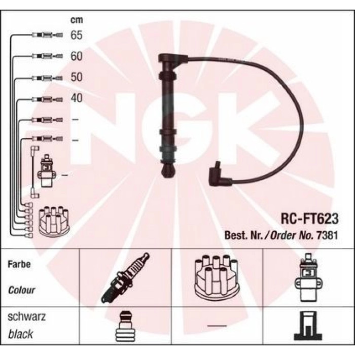 NGK 7381 Zündleitungssatz NGK 7381 Zündleitungssatz