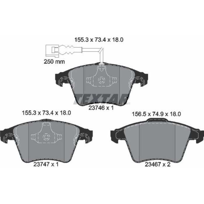 Bremsbelagsatz, Scheibenbremse 2374601 Bremsbelagsatz, Scheibenbremse 2374601
