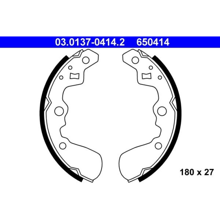 ATE 03.0137-0414.2 Bremsbackensatz ATE 03.0137-0414.2 Bremsbackensatz