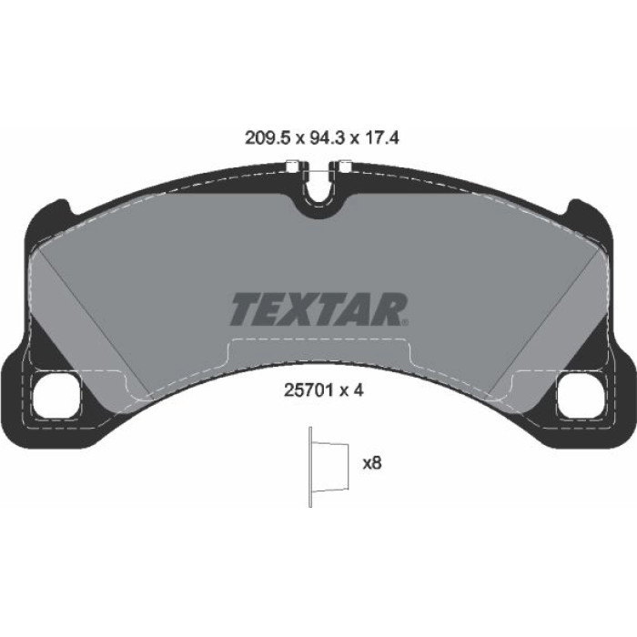 Textar 2570101 Bremsbelagsatz, Scheibenbremse Textar 2570101 Bremsbelagsatz, Scheibenbremse
