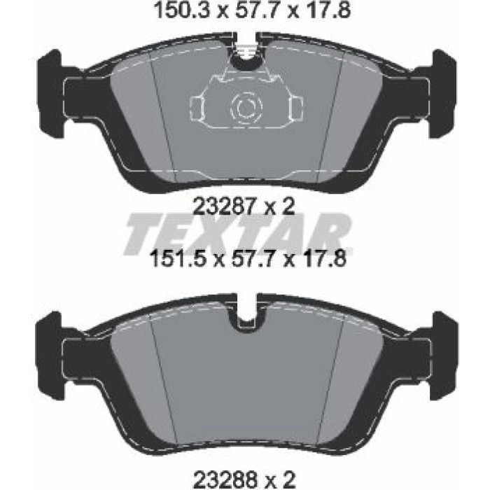 Textar 2328781 Bremsbelagsatz, Scheibenbremse epad Textar 2328781 Bremsbelagsatz, Scheibenbremse epad