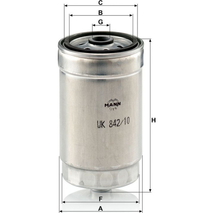 Mann-Filter WK 842/10 Kraftstofffilter Mann-Filter WK 842/10 Kraftstofffilter