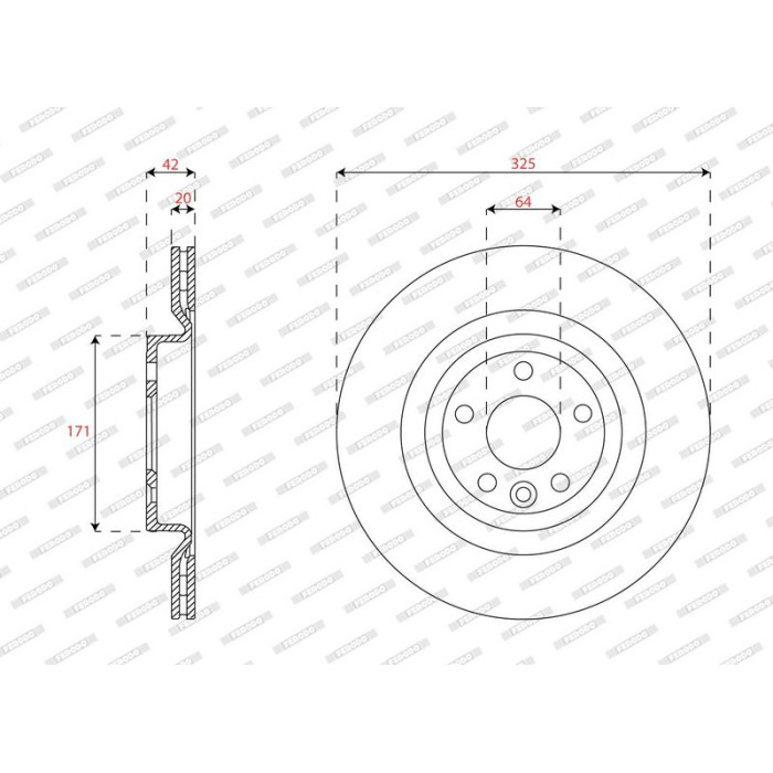 Ferodo DDF2996C Bremsscheibe PREMIER Ferodo DDF2996C Bremsscheibe PREMIER