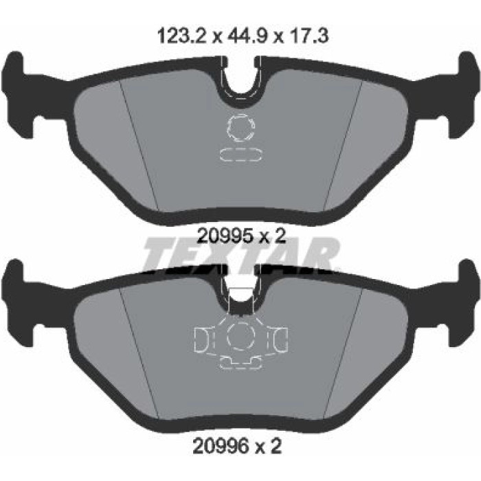 Textar 2099501 Bremsbelagsatz, Scheibenbremse Q+