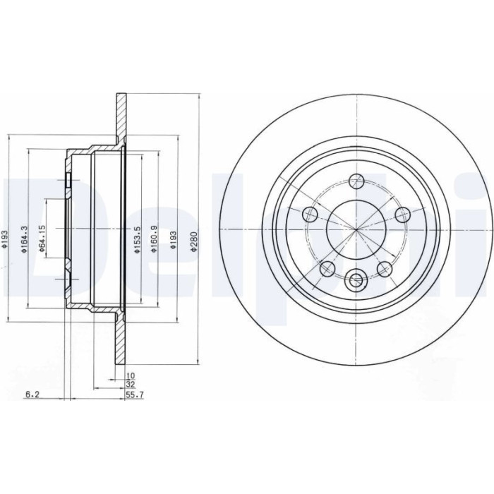 Delphi BG3550 Bremsscheibe