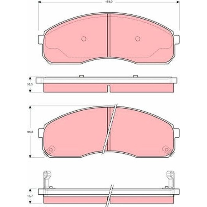 TRW GDB3261 Bremsbelagsatz, Scheibenbremse TRW GDB3261 Bremsbelagsatz, Scheibenbremse