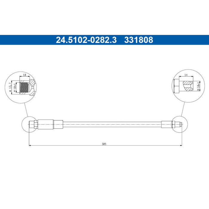 ATE 24.5102-0282.3 Bremsschlauch ATE 24.5102-0282.3 Bremsschlauch