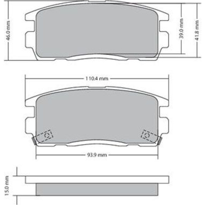 Metzger 1170256 Bremsbelagsatz, Scheibenbremse