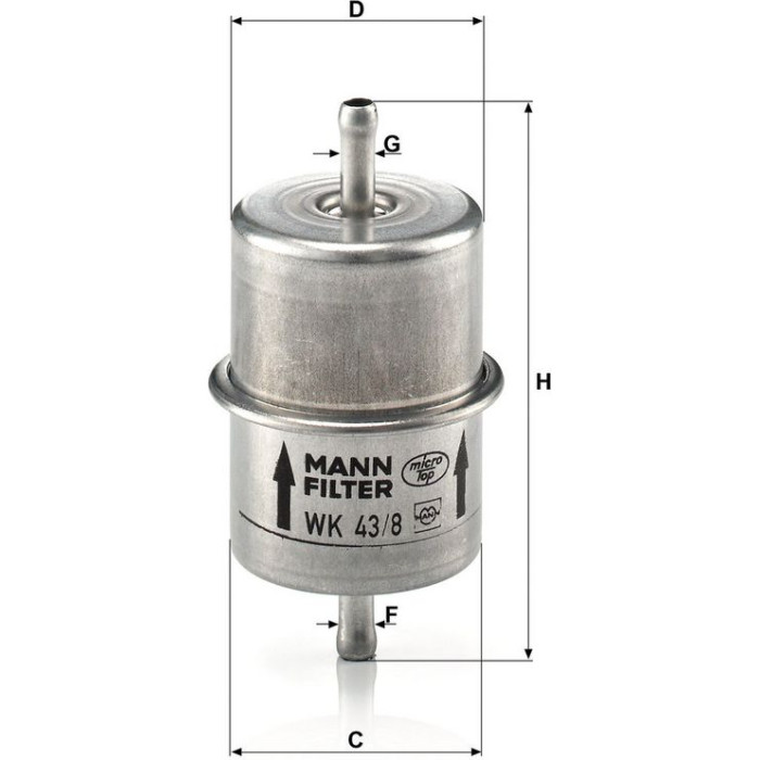 Mann-Filter WK 43/8 Kraftstofffilter Mann-Filter WK 43/8 Kraftstofffilter
