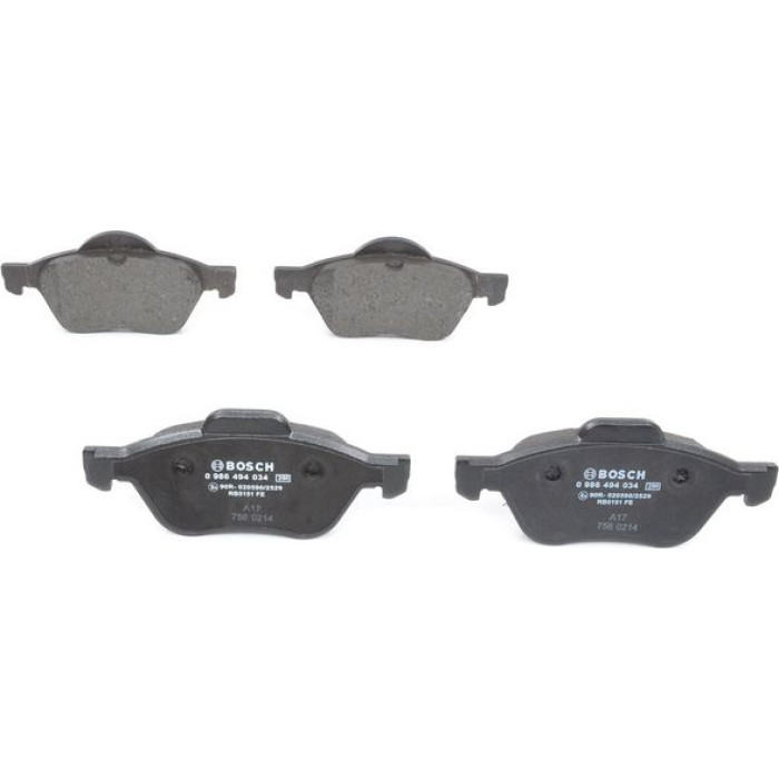 BOSCH 0 986 494 034 Bremsbelagsatz, Scheibenbremse BOSCH 0 986 494 034 Bremsbelagsatz, Scheibenbremse
