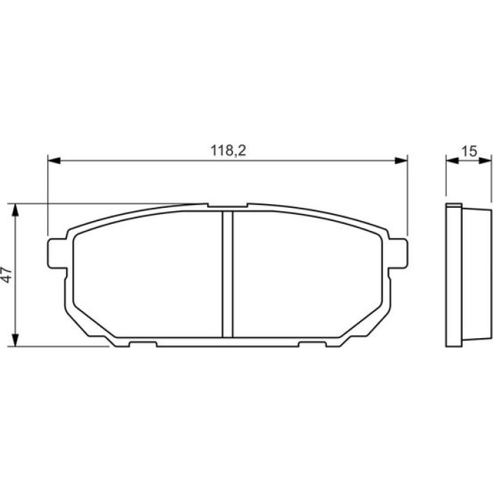 BOSCH 0 986 494 388 Bremsbelagsatz, Scheibenbremse