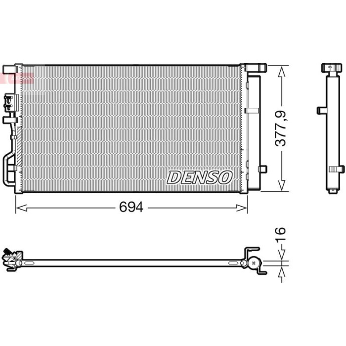 Denso DCN41019 Kondensator, Klimaanlage Denso DCN41019 Kondensator, Klimaanlage