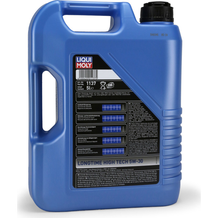 LIQUI MOLY 1137 Longtime High Tech 5W-30 Motoröl, 5L LIQUI MOLY 1137 Longtime High Tech 5W-30 Motoröl, 5L