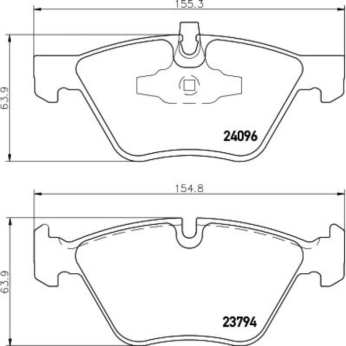 Hella 8DB 355 011-941 Bremsbelagsatz, Scheibenbremse Hella 8DB 355 011-941 Bremsbelagsatz, Scheibenbremse
