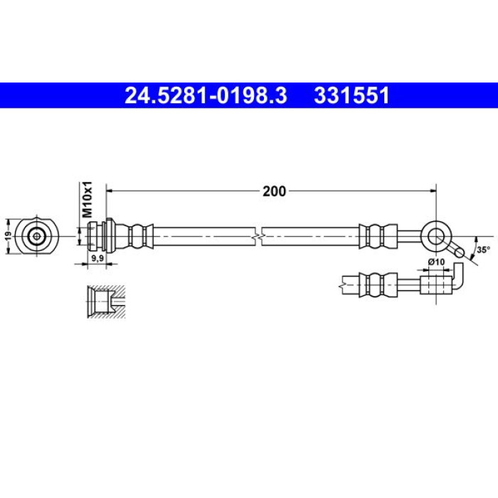 ATE 24.5281-0198.3 Bremsschlauch