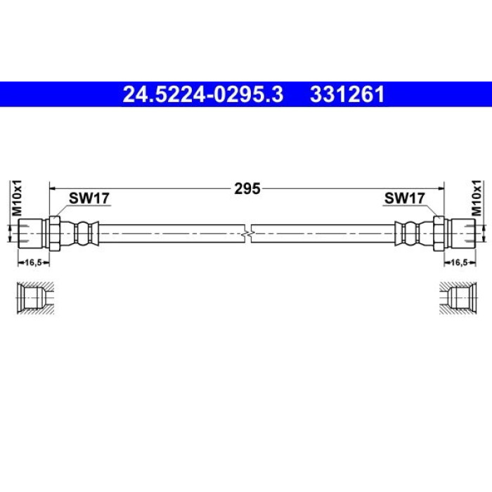 ATE 24.5224-0295.3 Bremsschlauch ATE 24.5224-0295.3 Bremsschlauch