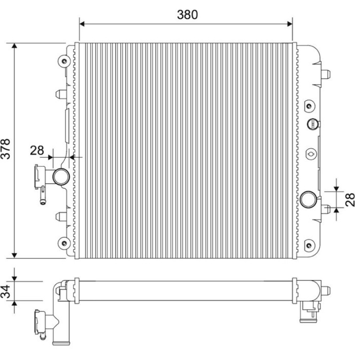 Kühler, Motorkühlung 701867 Kühler, Motorkühlung 701867