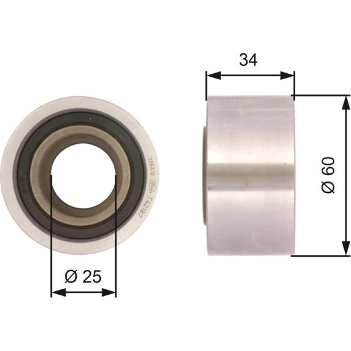 Umlenk-/Führungsrolle, Zahnriemen T42187 Umlenk-/Führungsrolle, Zahnriemen T42187