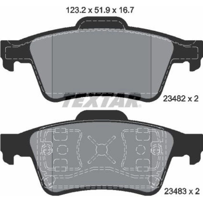Textar 2348202 Bremsbelagsatz, Scheibenbremse Textar 2348202 Bremsbelagsatz, Scheibenbremse
