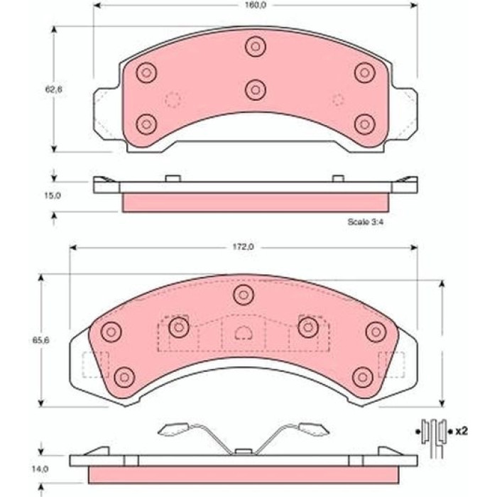 TRW GDB4013 Bremsbelagsatz, Scheibenbremse TRW GDB4013 Bremsbelagsatz, Scheibenbremse