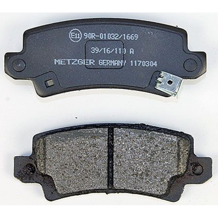 Metzger 1170304 Bremsbelagsatz, Scheibenbremse
