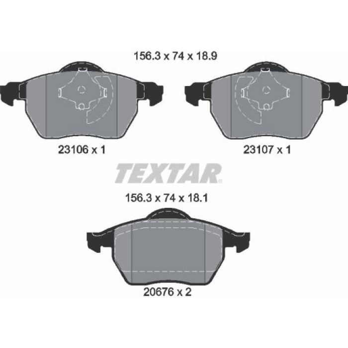 Textar 2310601 Bremsbelagsatz, Scheibenbremse Q+ Textar 2310601 Bremsbelagsatz, Scheibenbremse Q+