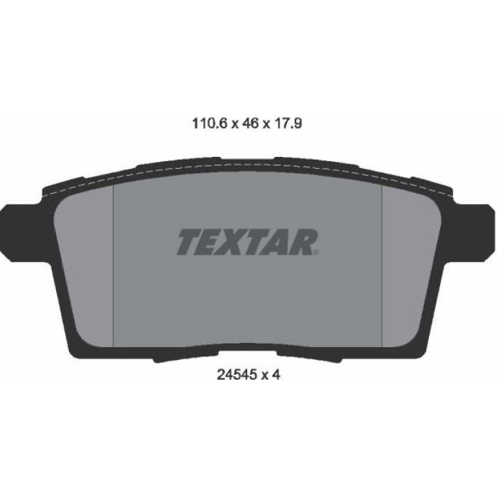 Textar 2454501 Bremsbelagsatz, Scheibenbremse
