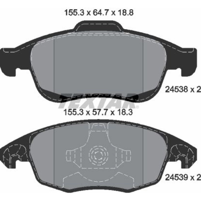 Textar 2453801 Bremsbelagsatz, Scheibenbremse Q+ Textar 2453801 Bremsbelagsatz, Scheibenbremse Q+