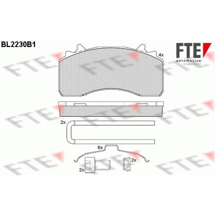 FTE 9500080 Bremsbelagsatz, Scheibenbremse