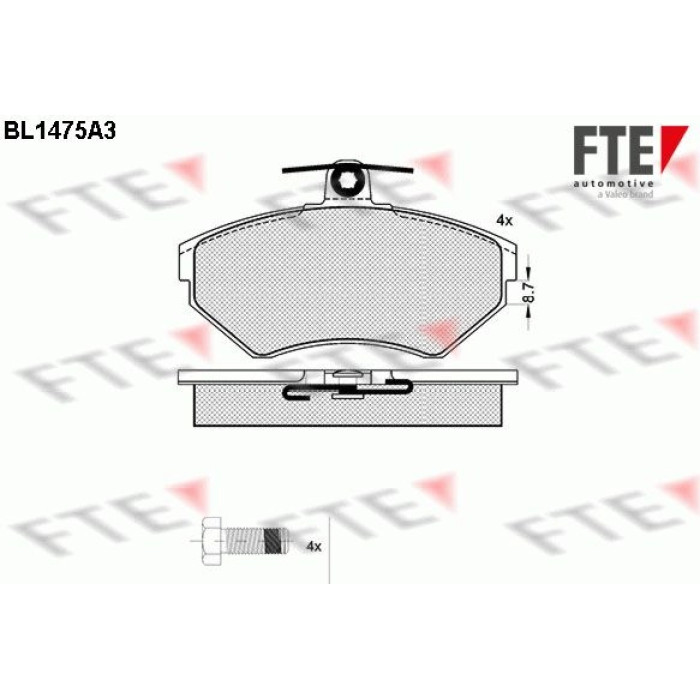 FTE 9010202 Bremsbelagsatz, Scheibenbremse FTE 9010202 Bremsbelagsatz, Scheibenbremse
