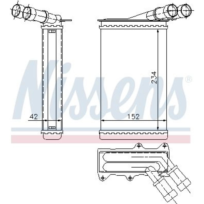Nissens 71156 Wärmetauscher, Innenraumheizung FIRST FIT Nissens 71156 Wärmetauscher, Innenraumheizung FIRST FIT