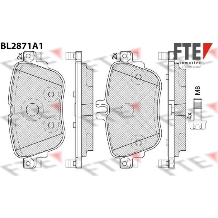 FTE 9011111 Bremsbelagsatz, Scheibenbremse