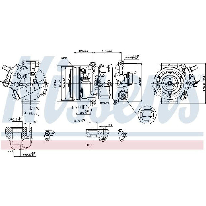 Nissens 89314 Kompressor, Klimaanlage FIRST FIT
