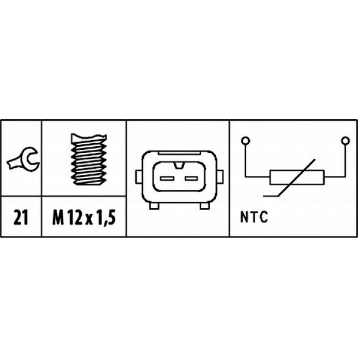 Hella 6PT 009 309-591 Sensor, Kühlmitteltemperatur