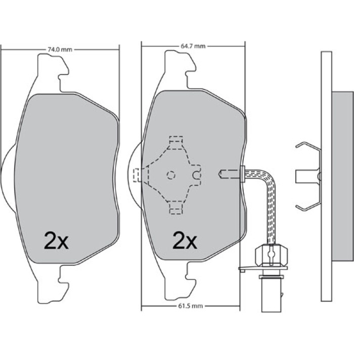 Metzger 1170036 Bremsbelagsatz, Scheibenbremse Metzger 1170036 Bremsbelagsatz, Scheibenbremse