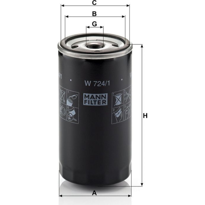 Mann-Filter W 724/1 Ölfilter Mann-Filter W 724/1 Ölfilter