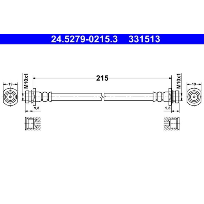 ATE 24.5279-0215.3 Bremsschlauch ATE 24.5279-0215.3 Bremsschlauch