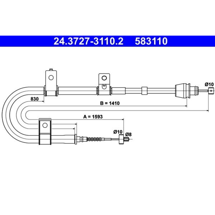 ATE 24.3727-3110.2 Seilzug, Feststellbremse