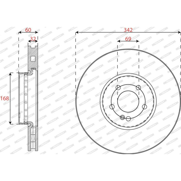 Ferodo DDF2713VC-1 Bremsscheibe PREMIER