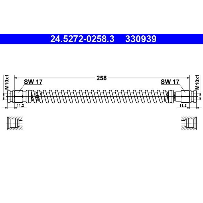ATE 24.5272-0258.3 Bremsschlauch ATE 24.5272-0258.3 Bremsschlauch