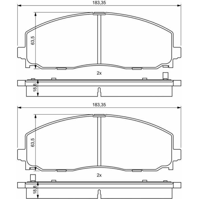 BOSCH 0 986 494 769 Bremsbelagsatz, Scheibenbremse