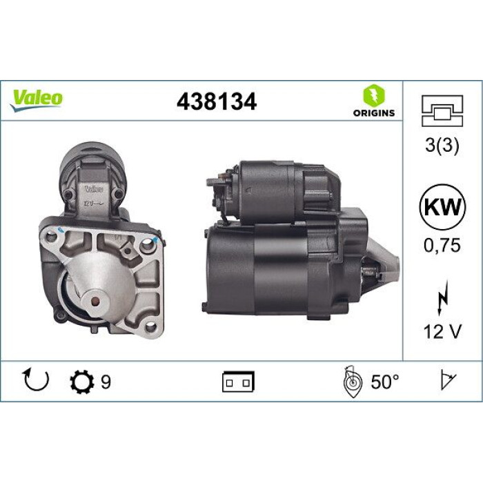 Valeo 438134 Starter ORIGINS - NEW O.E. TECHNOLOGIE