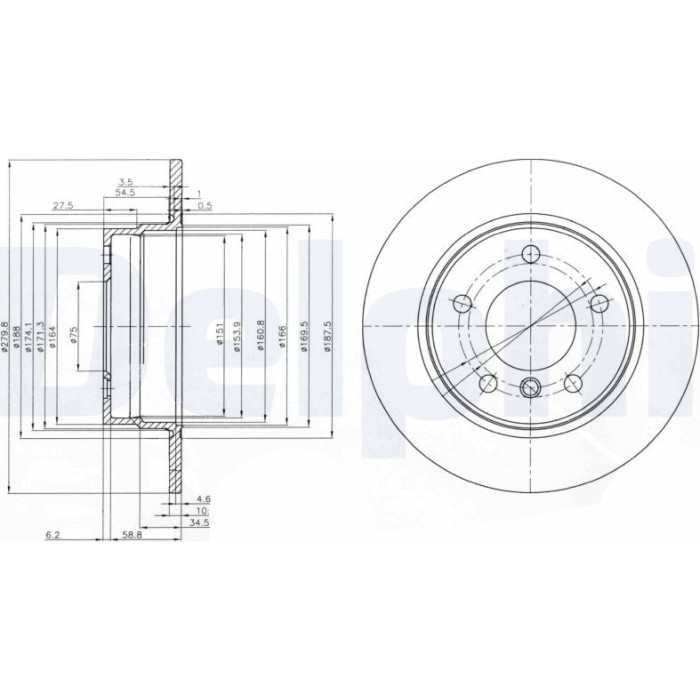 Delphi BG3948 Bremsscheibe Delphi BG3948 Bremsscheibe