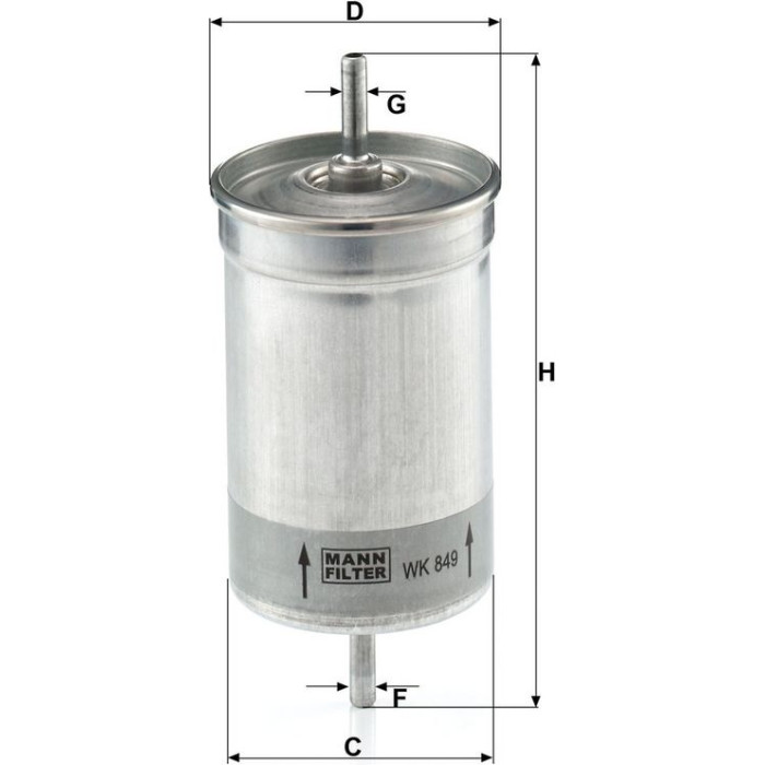 Mann-Filter WK 849 Kraftstofffilter Mann-Filter WK 849 Kraftstofffilter