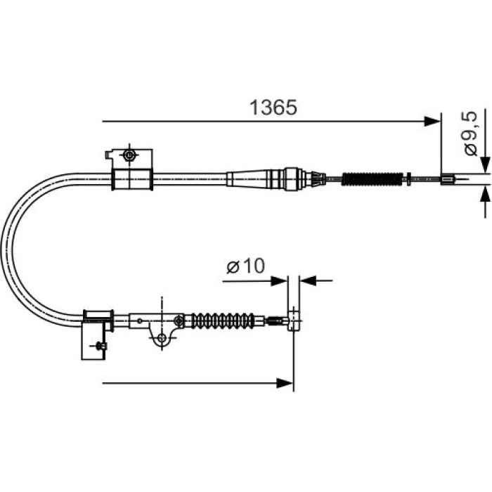 BOSCH 1 987 482 048 Seilzug, Feststellbremse BOSCH 1 987 482 048 Seilzug, Feststellbremse