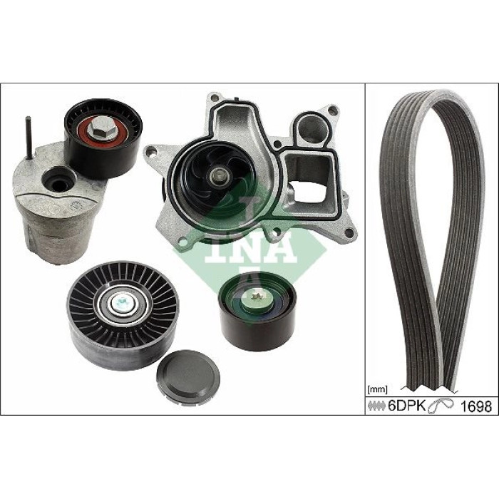 INA 529 0369 30 Wasserpumpe + Keilrippenriemensatz INA 529 0369 30 Wasserpumpe + Keilrippenriemensatz