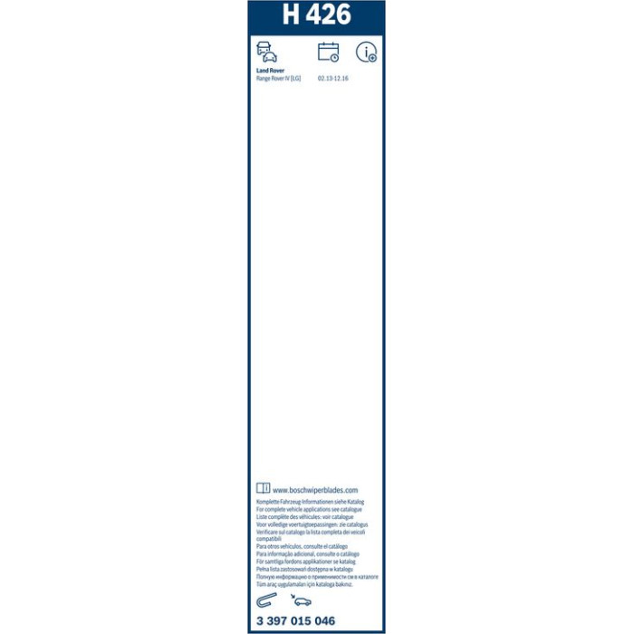 BOSCH H 426 Scheibenwischer Rear 3 397 015 046